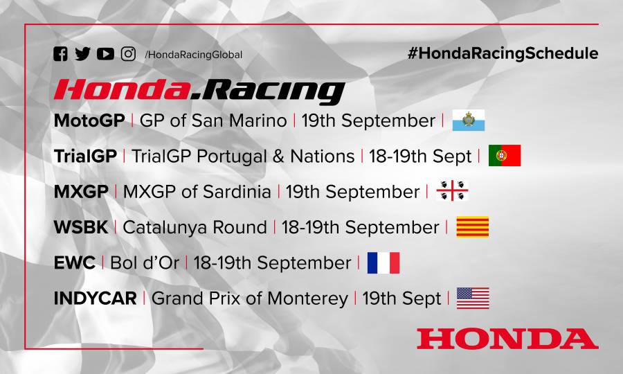 This weekend's racing