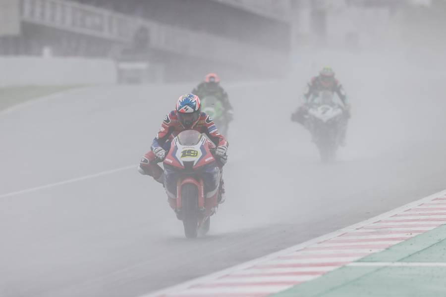 Double top ten for Team HRC in a wet race 1 at Barcelona