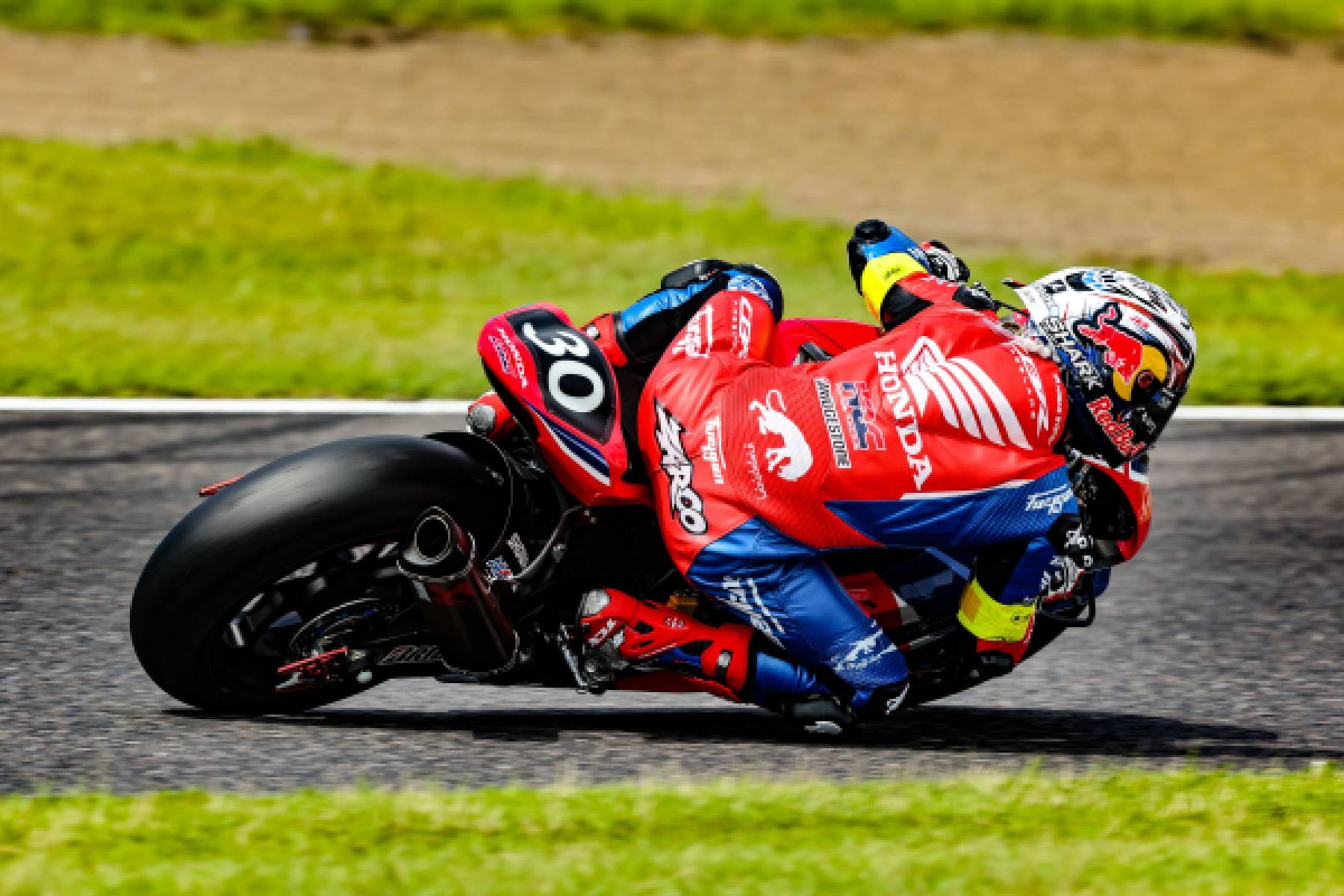 Team HRC with Japan Post comfortably leads the Suzuka 8 Hours at the halfway point