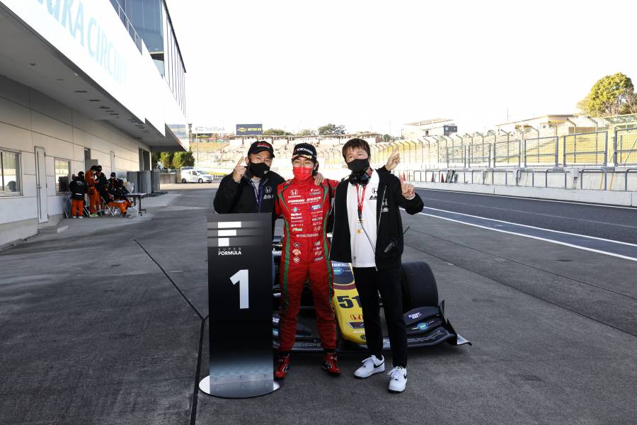 Nobuharu Matsushita takes his first pole position; Honda drivers dominate the top five qualifiers