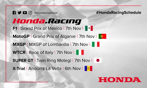 This weekend's racing