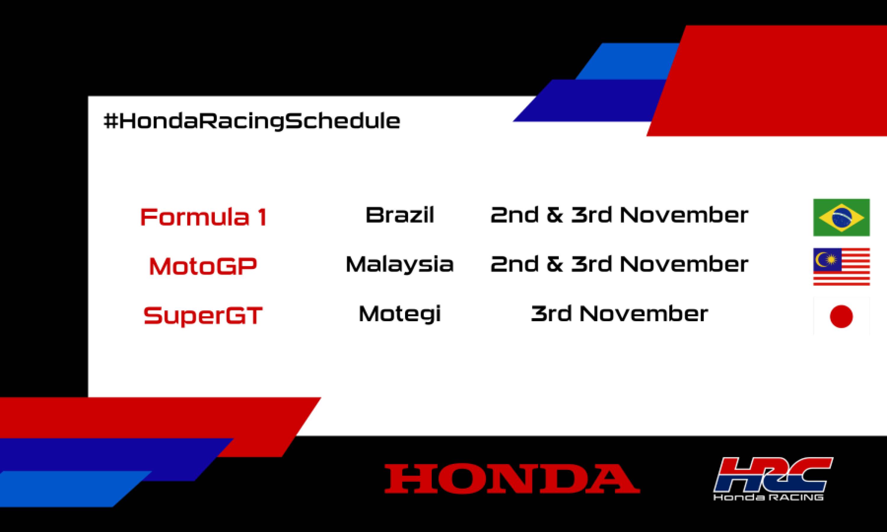 This weekend's racing