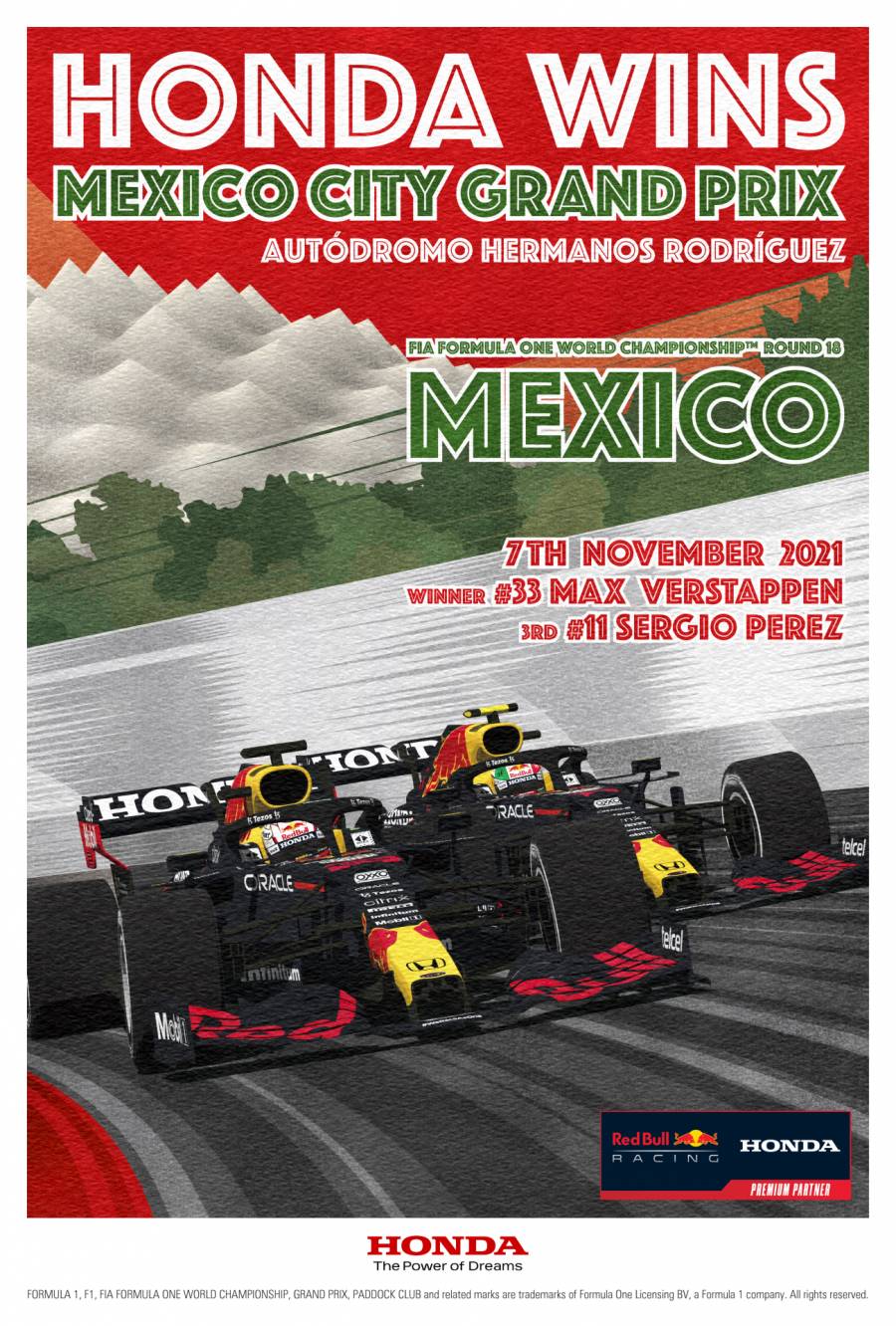 メキシコGP優勝＆3位記念ポスター