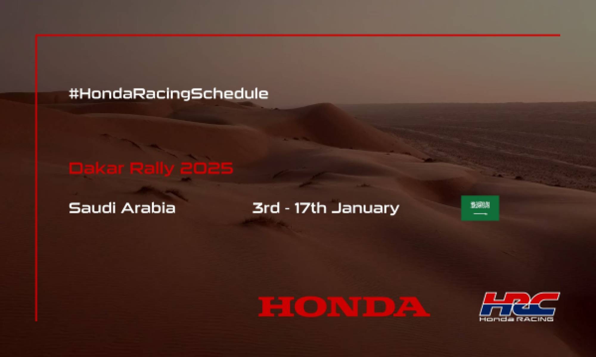 Honda Racing Schedule