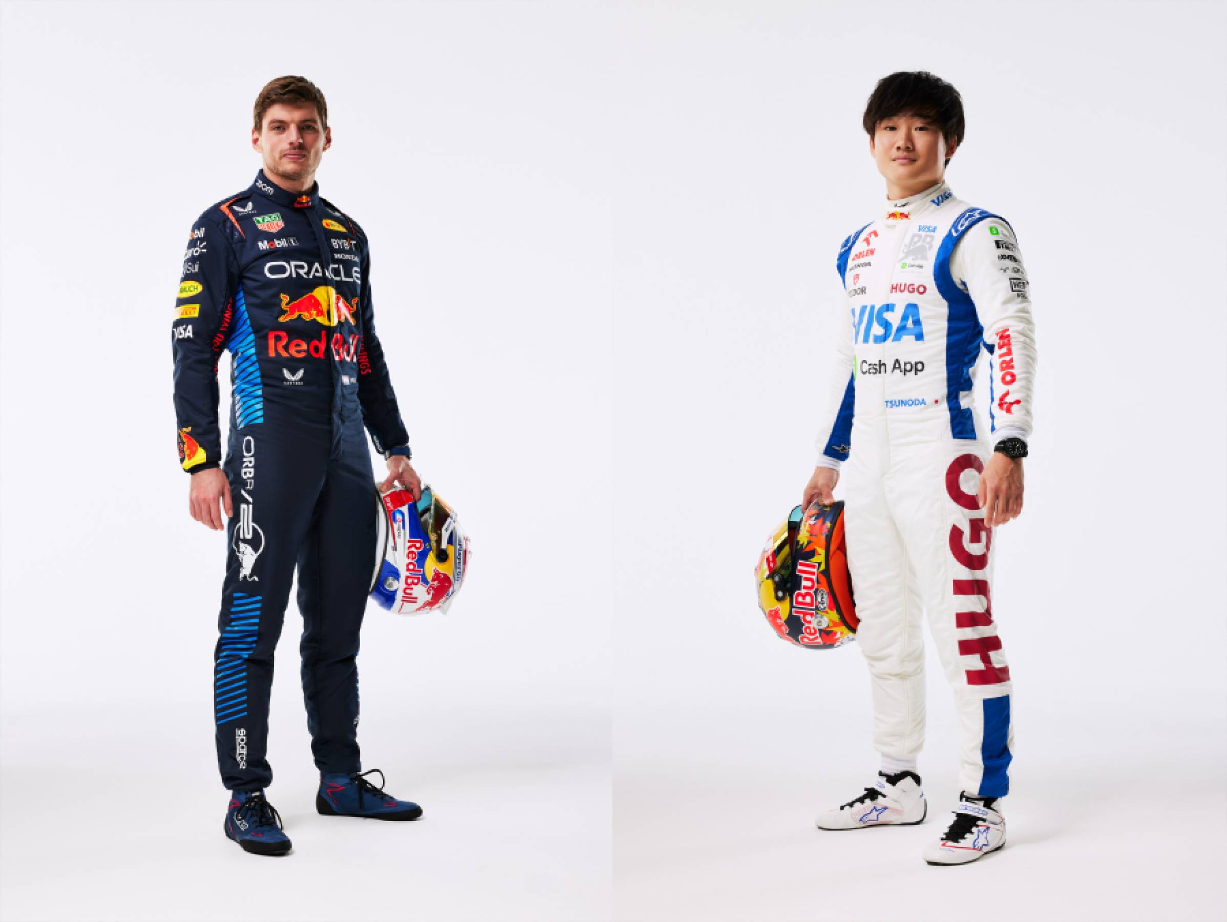 マックス・フェルスタッペン（Sam Todd／Red Bull Contentpool）、角田裕毅（Will Cornelius／Red Bull Content Pool）