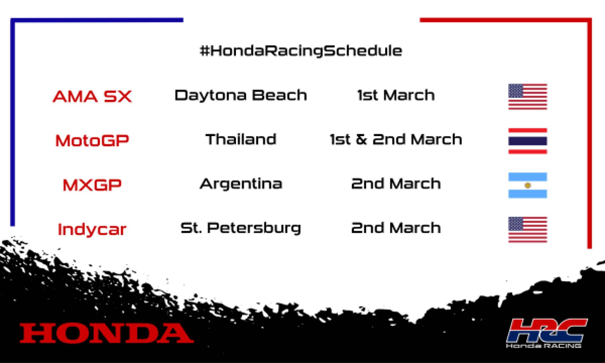 This weekend's racing