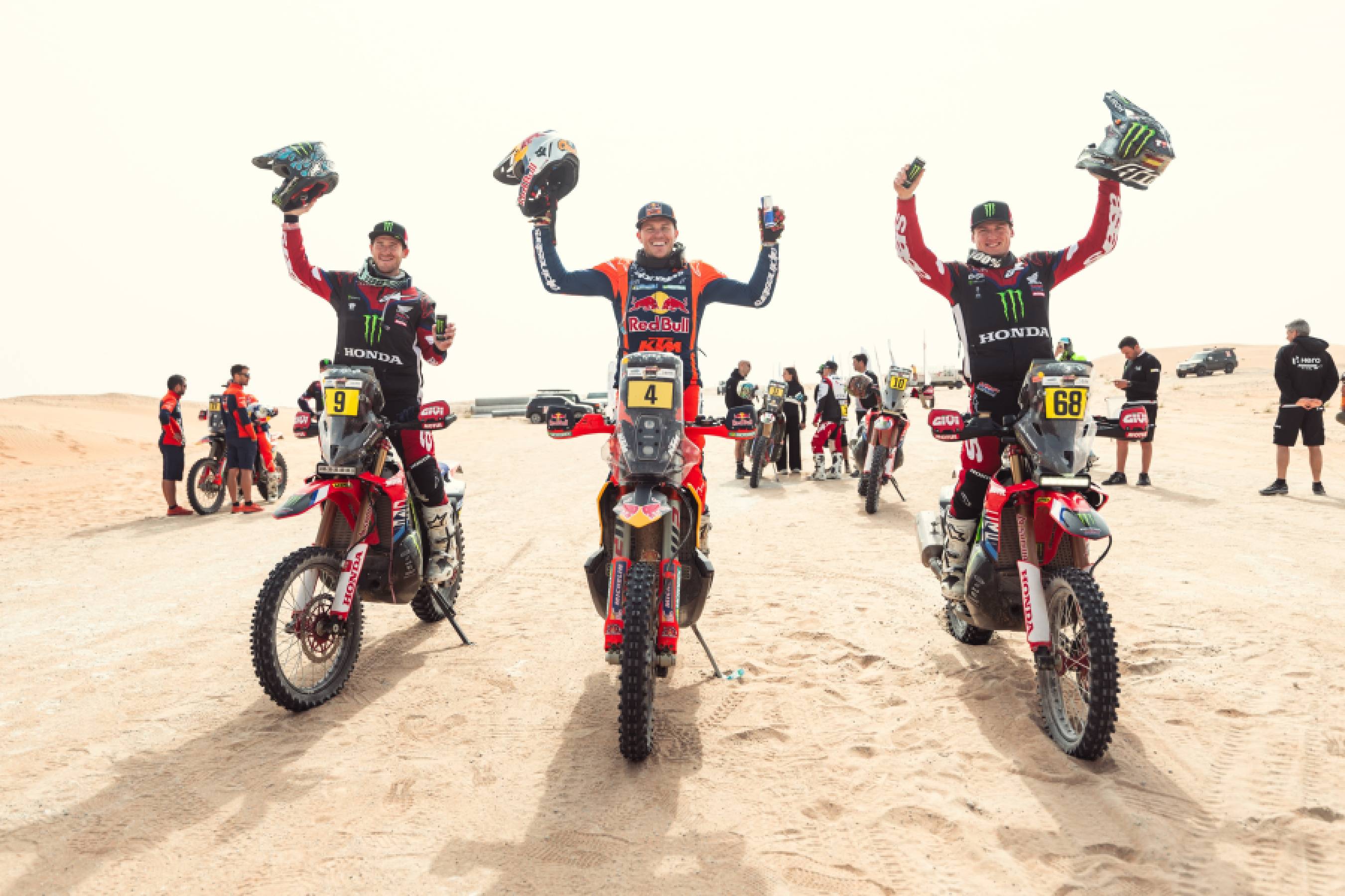 Monster Energy Honda HRC secures a double podium at the 2025 Abu Dhabi Desert Challenge