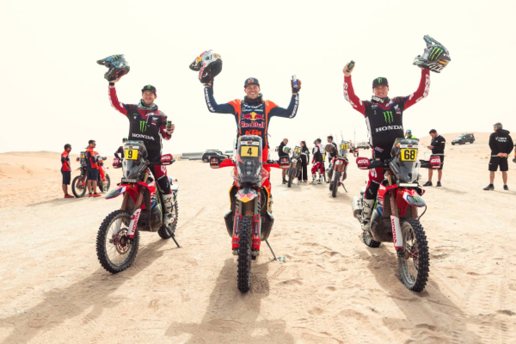 Monster Energy Honda HRC secures a double podium at the 2025 Abu Dhabi Desert Challenge