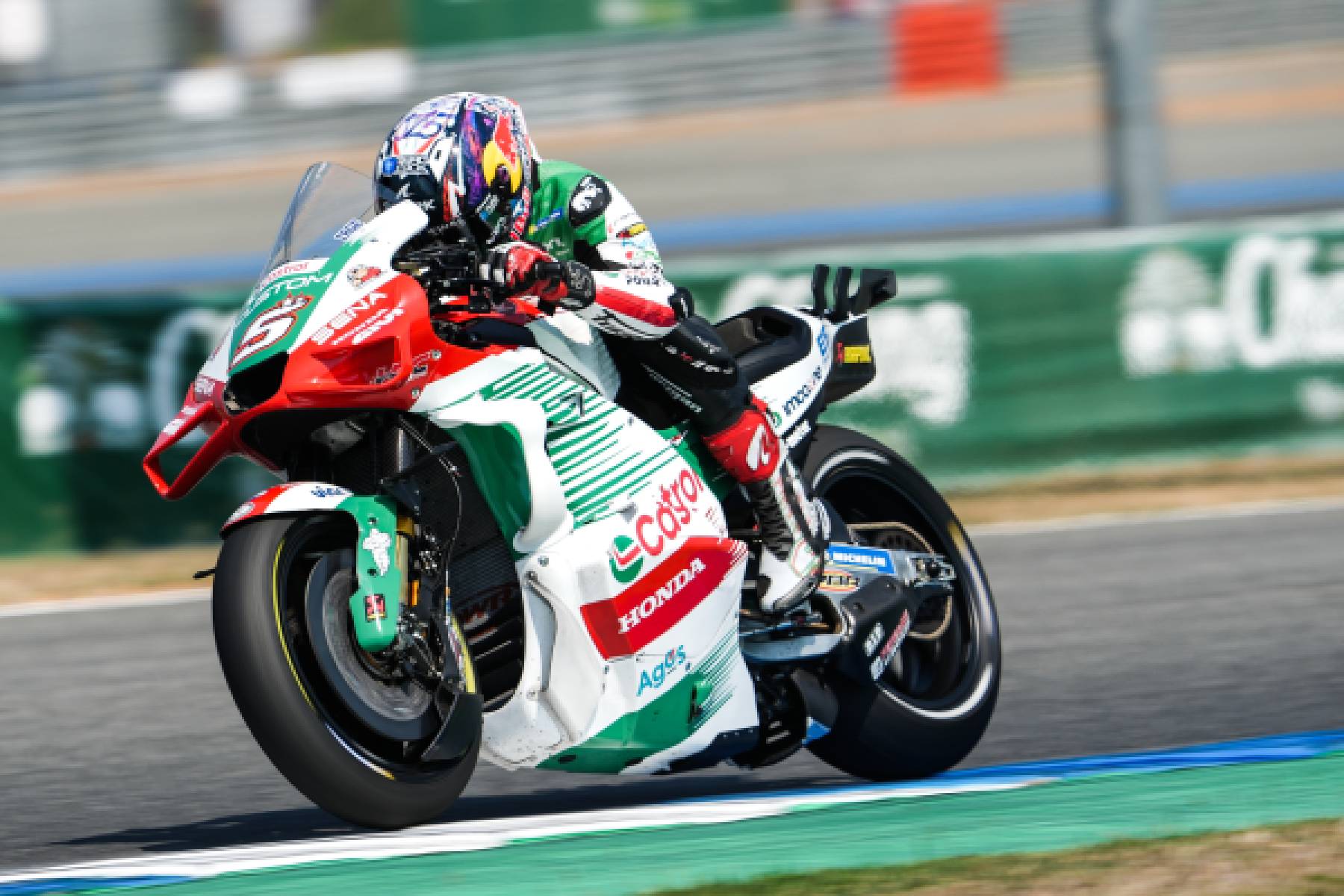 Johann Zarco crosses the line in 10th place on Saturday's Sprint