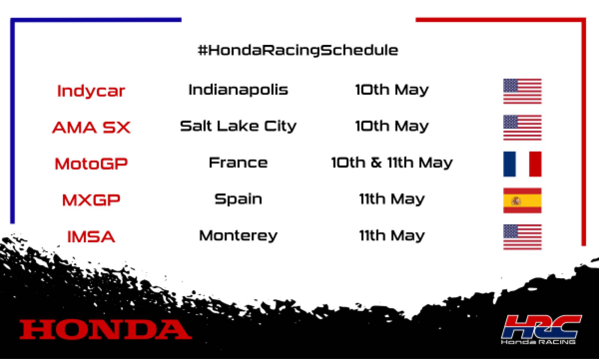 This weekend's racing