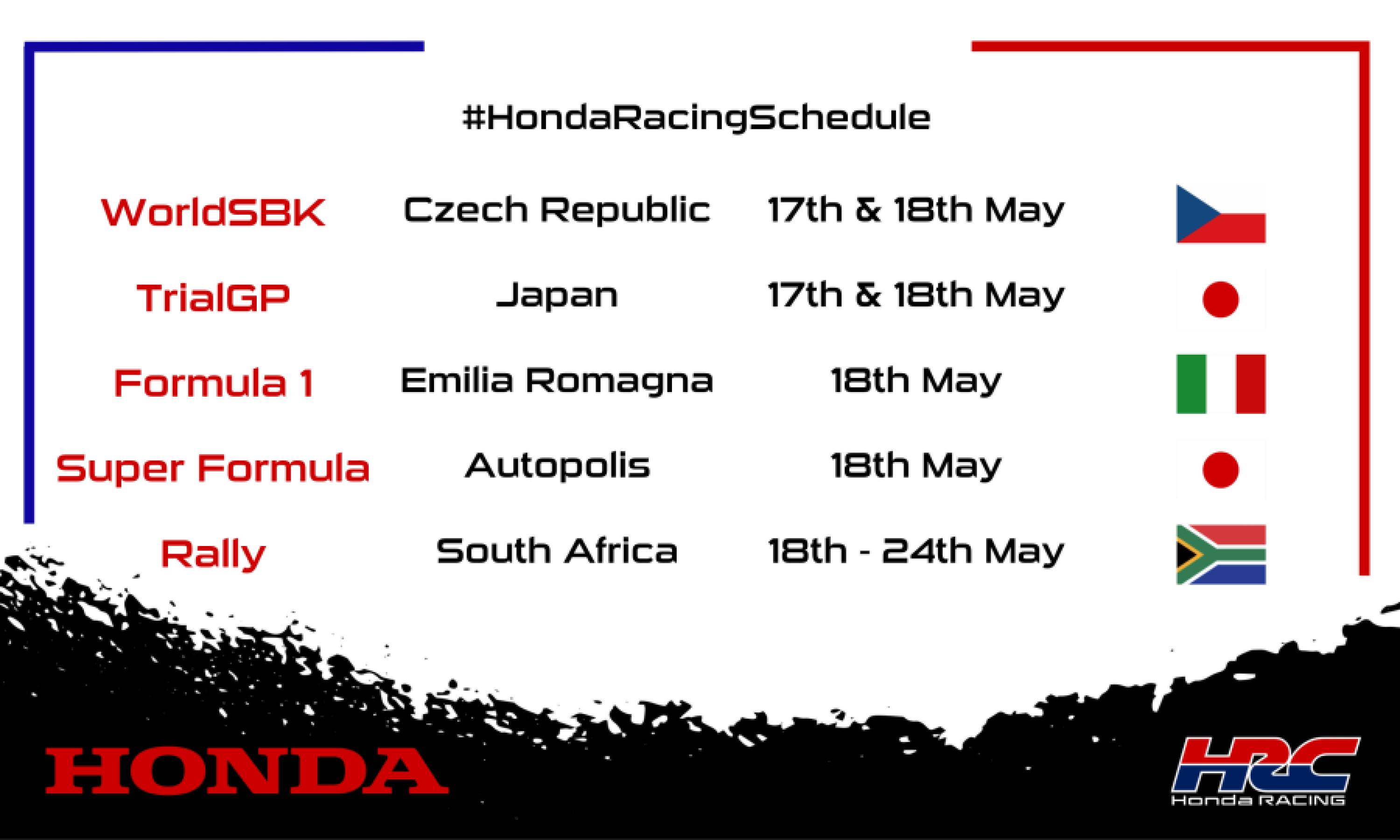 This weekend's racing