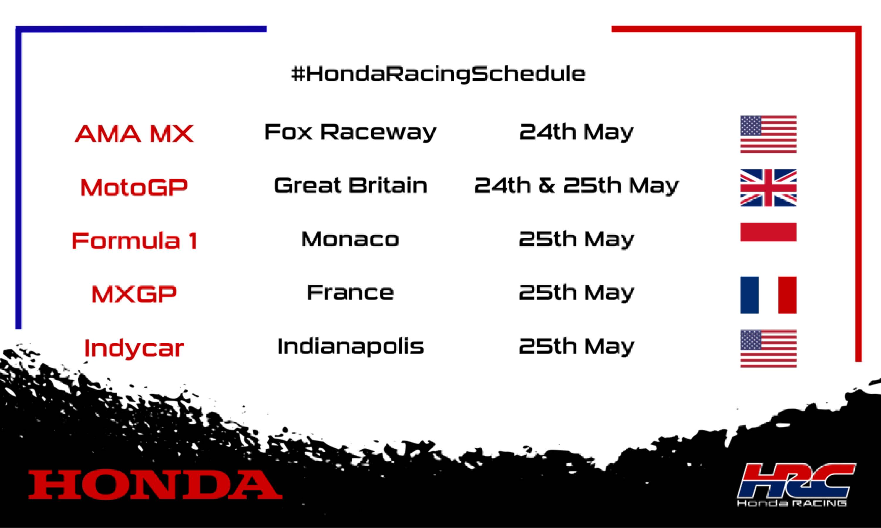 This weekend's racing