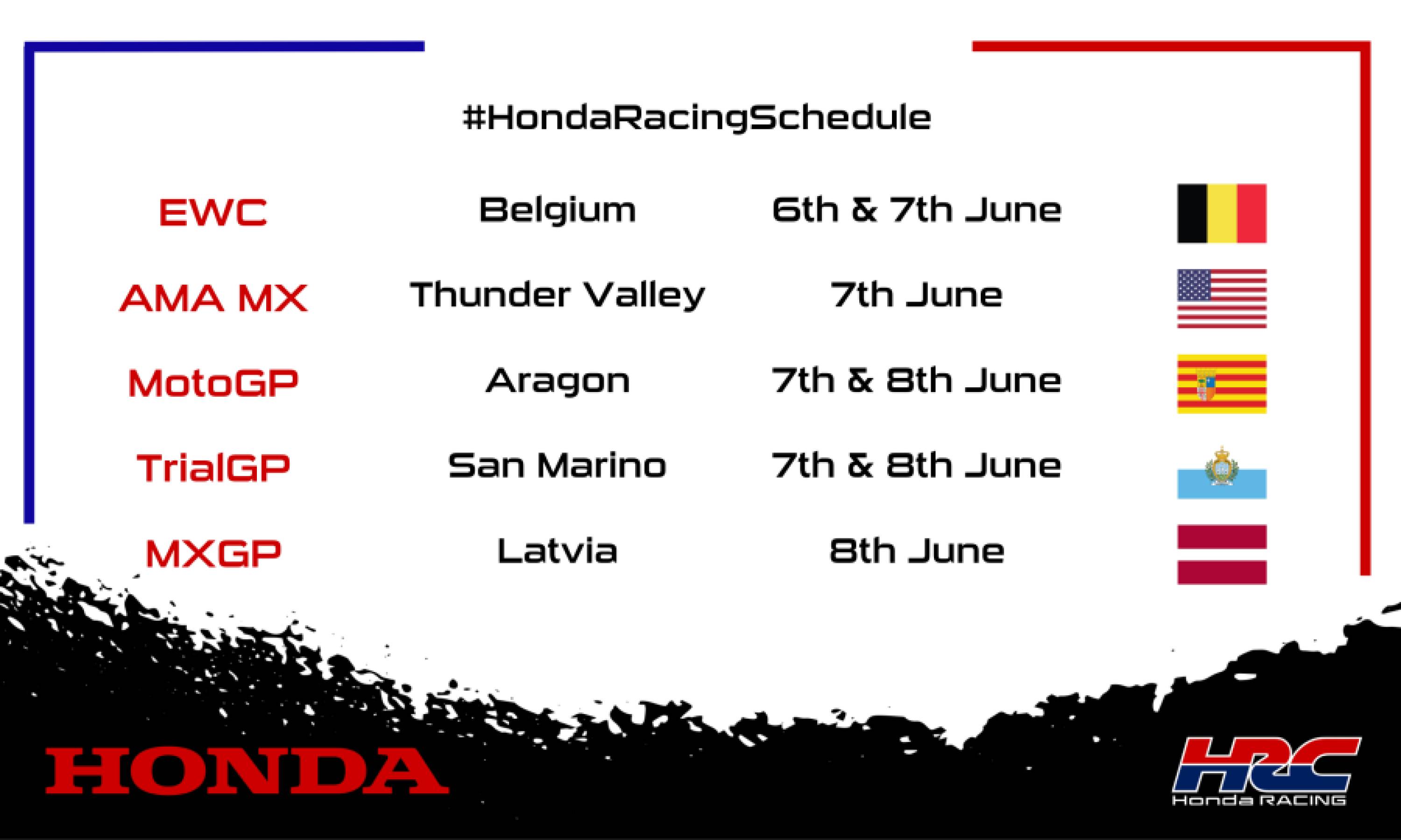 This weekend's racing