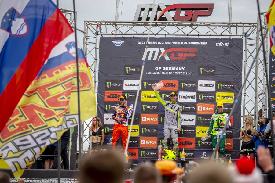 第11戦ドイツGPで総合優勝を果たして首位を奪還したガイザー