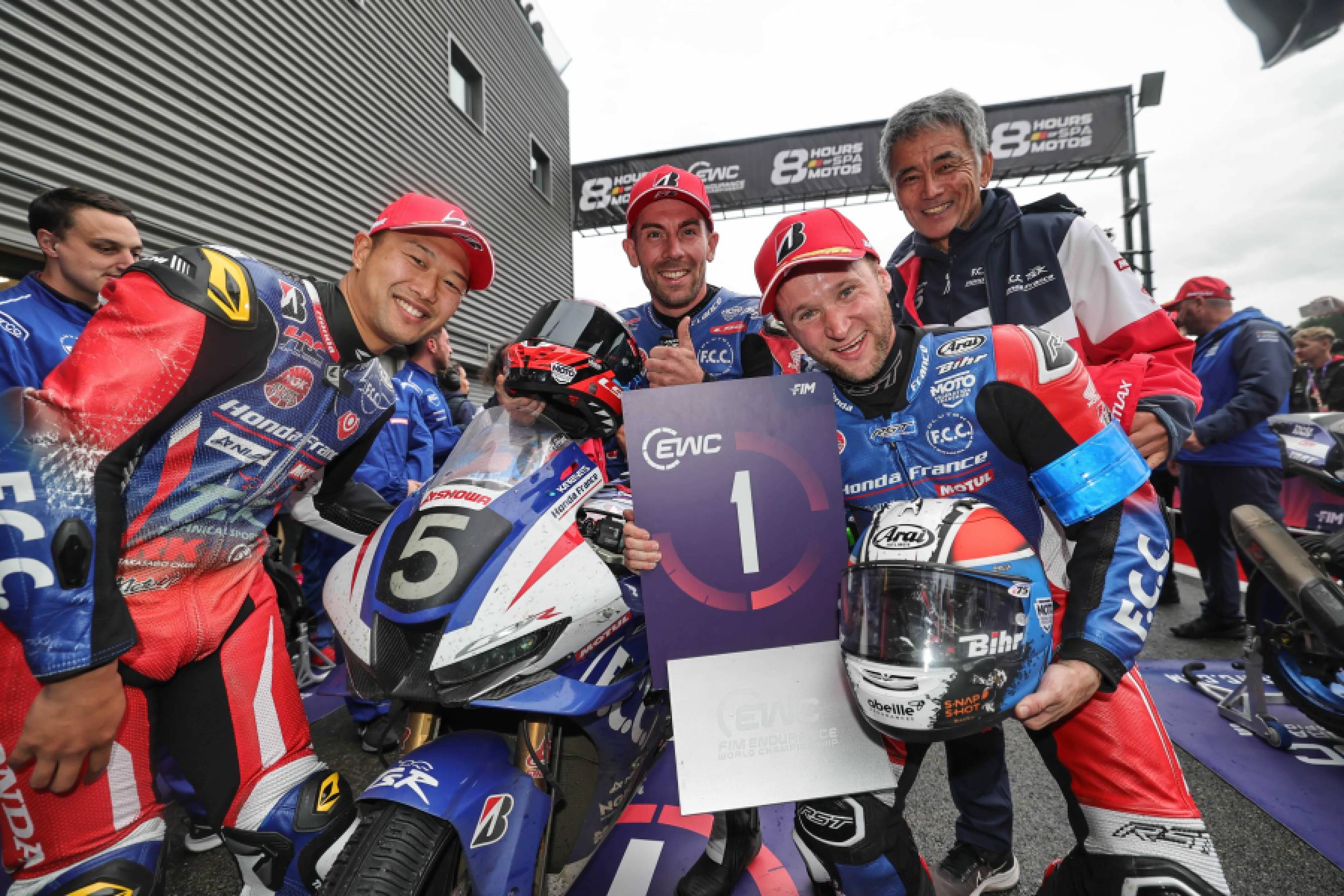 F.C.C. TSR Honda France is back on top winning the 8 Hours of Spa Motos