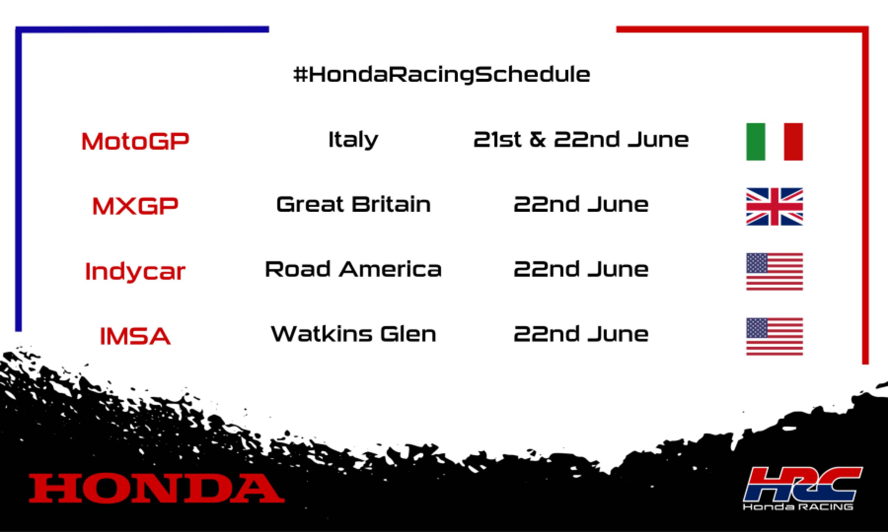 This weekend's racing