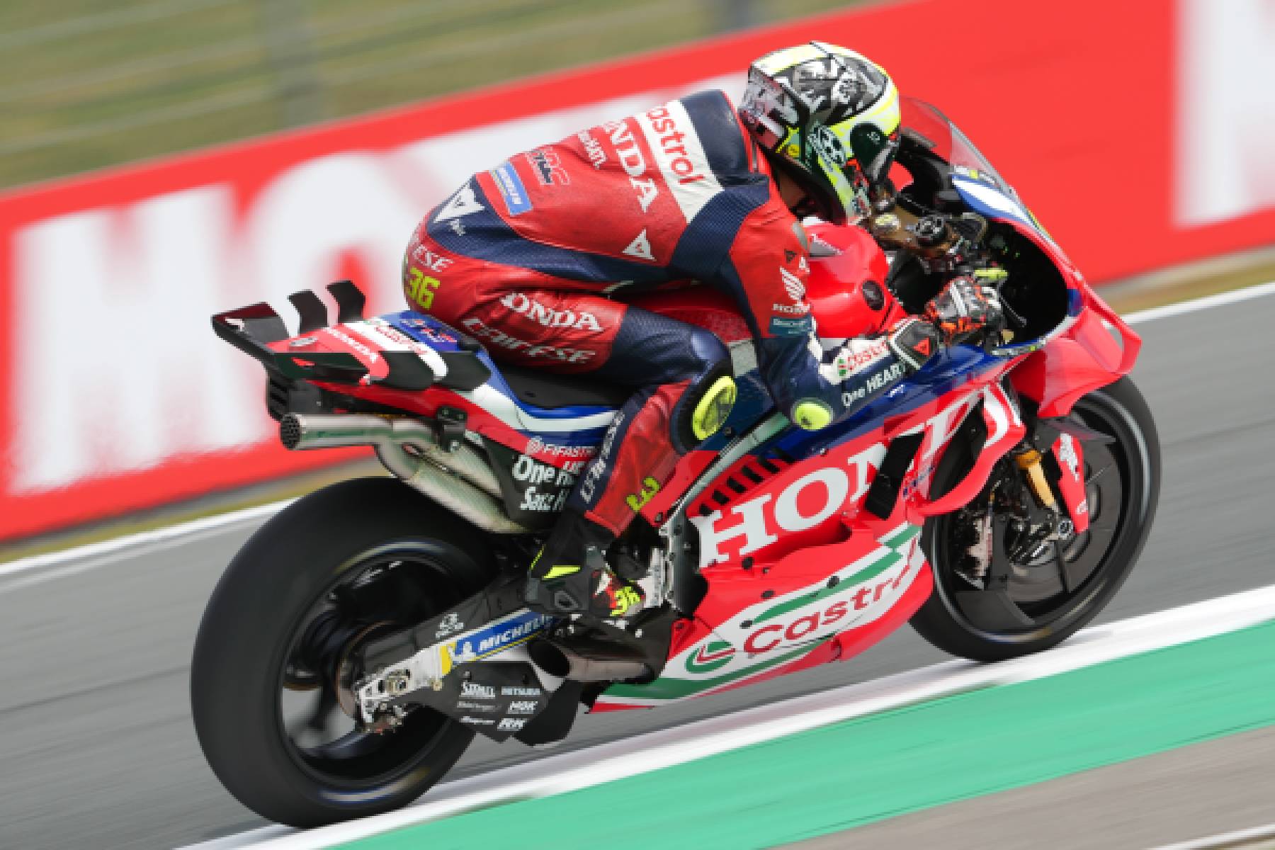 Honda HRC Castrol call in at the Sachsenring