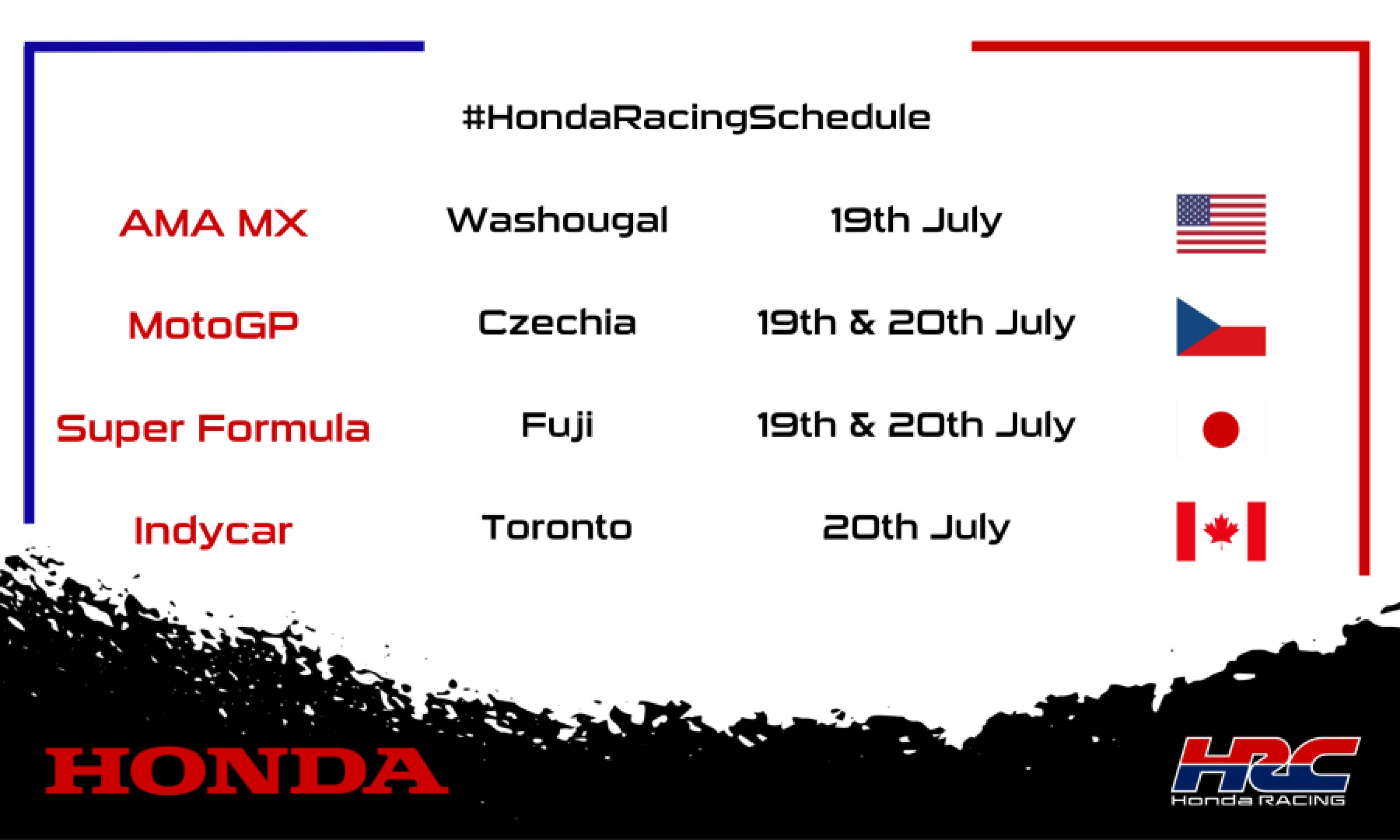 This weekend's racing