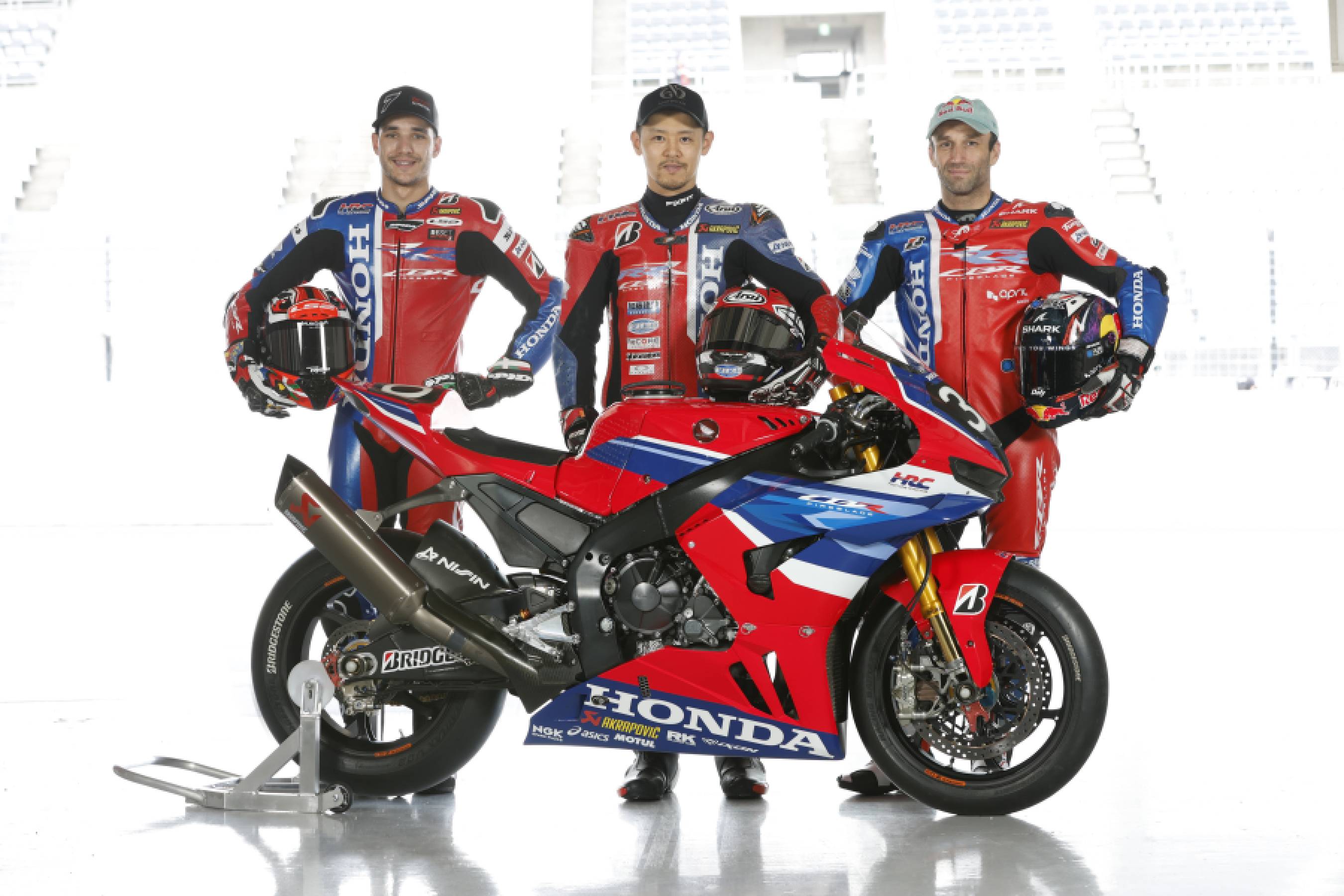 左から、イケル・レクオーナ、高橋巧、ヨハン・ザルコ(Honda HRC)
