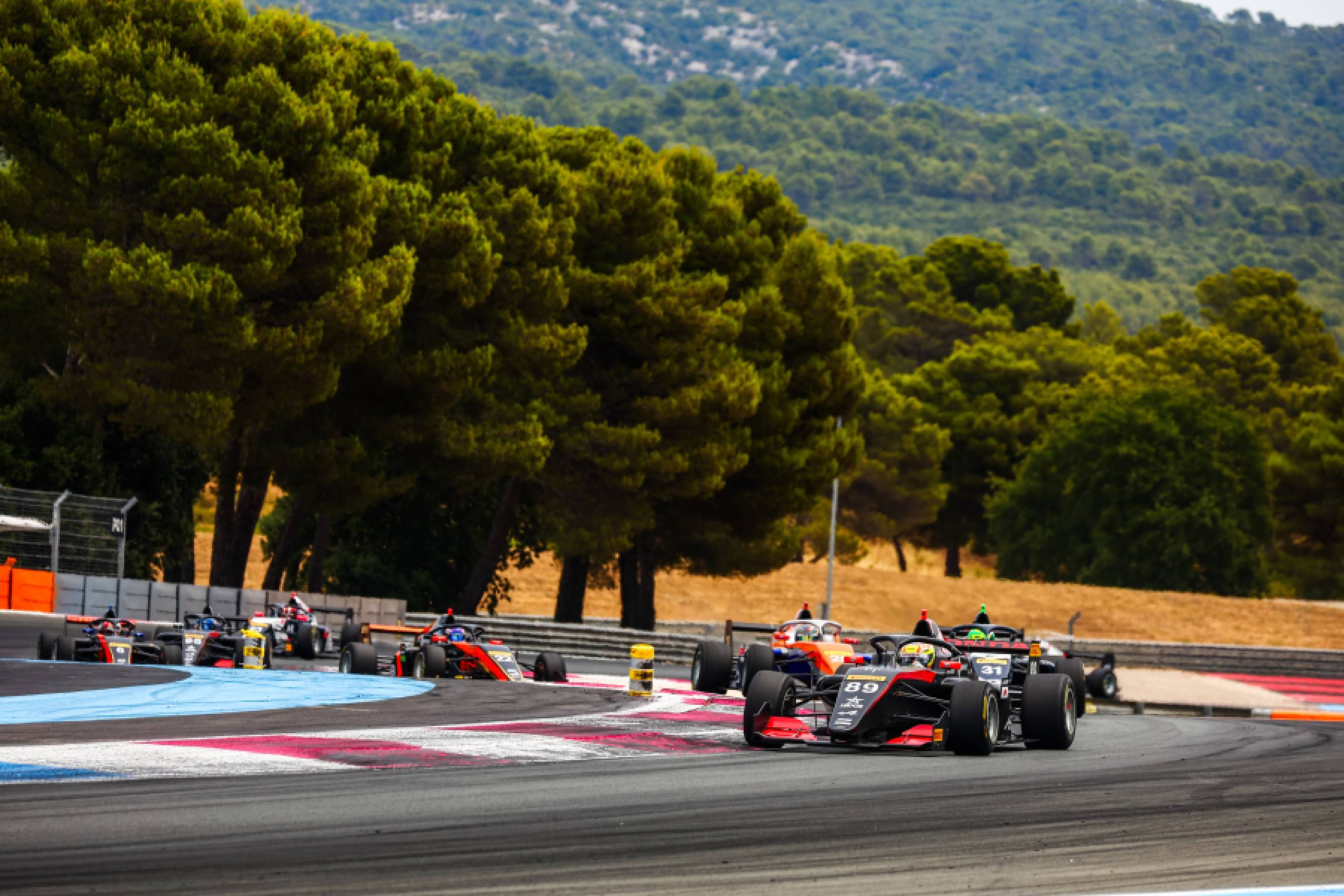 Taito Kato heading for a FRECA podium, Paul Ricard