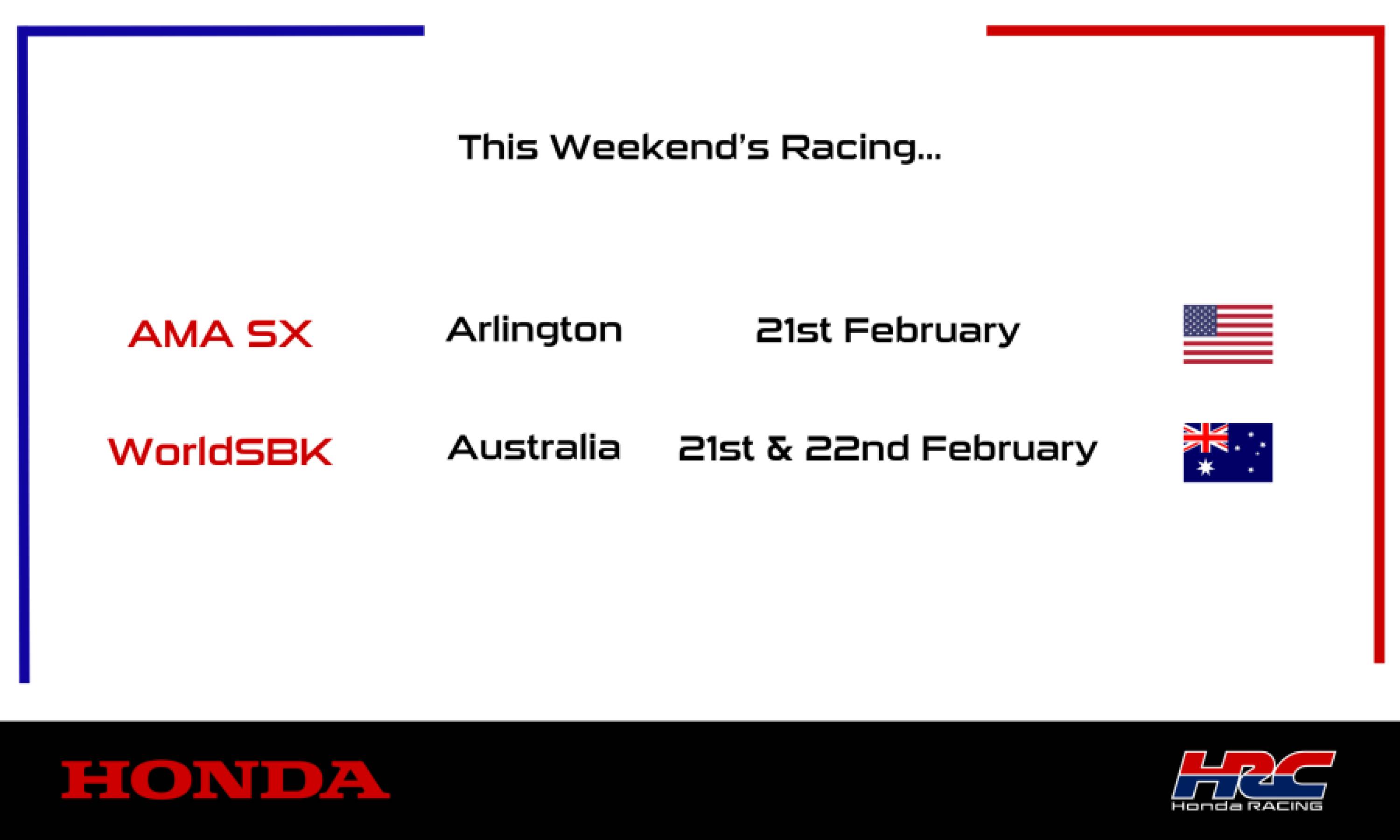 This weekend's racing