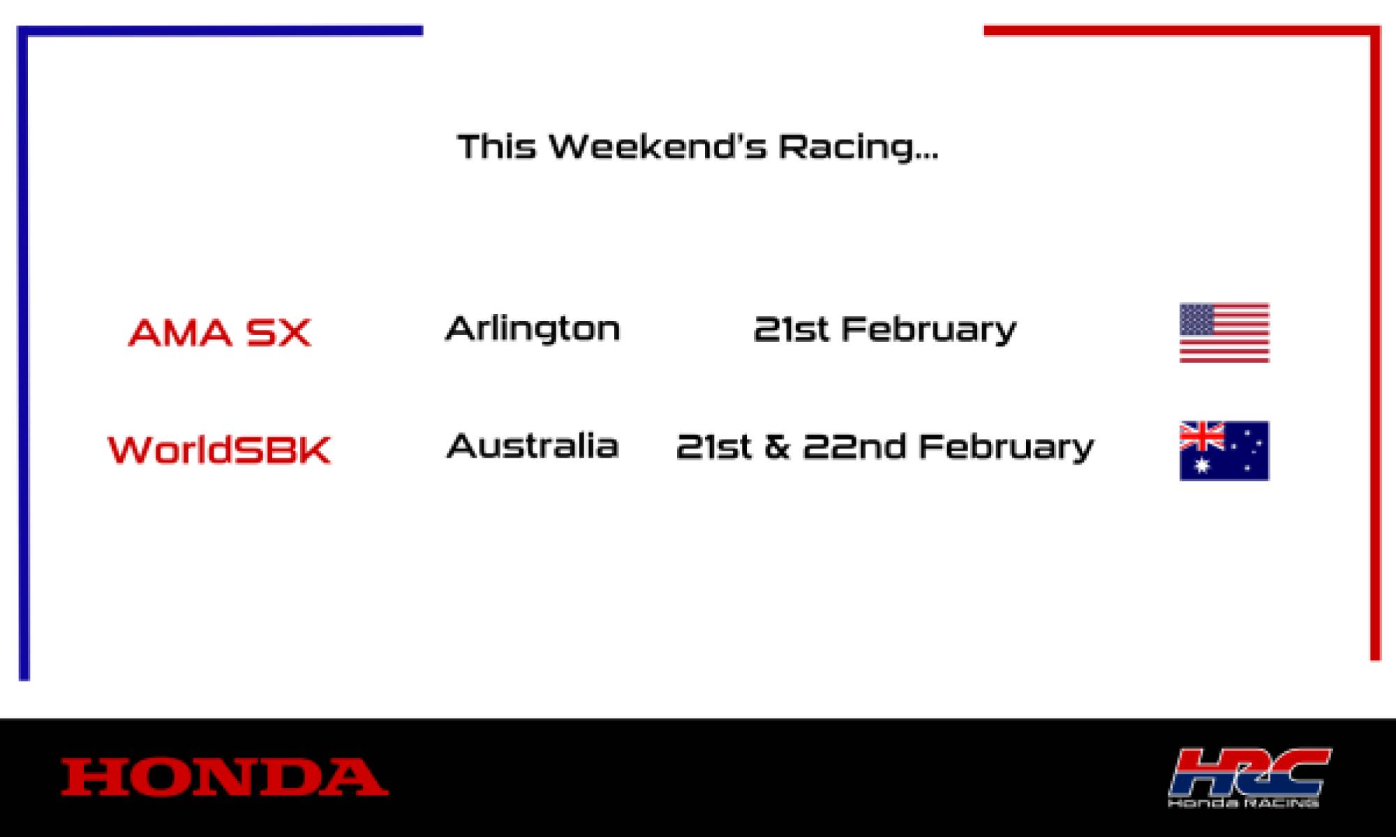 This weekend's racing