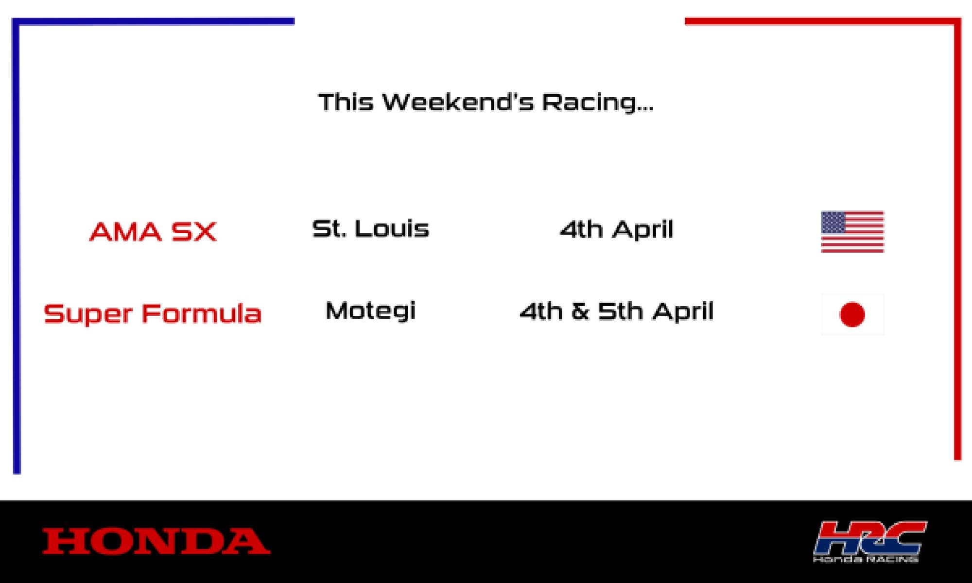 This weekend's racing
