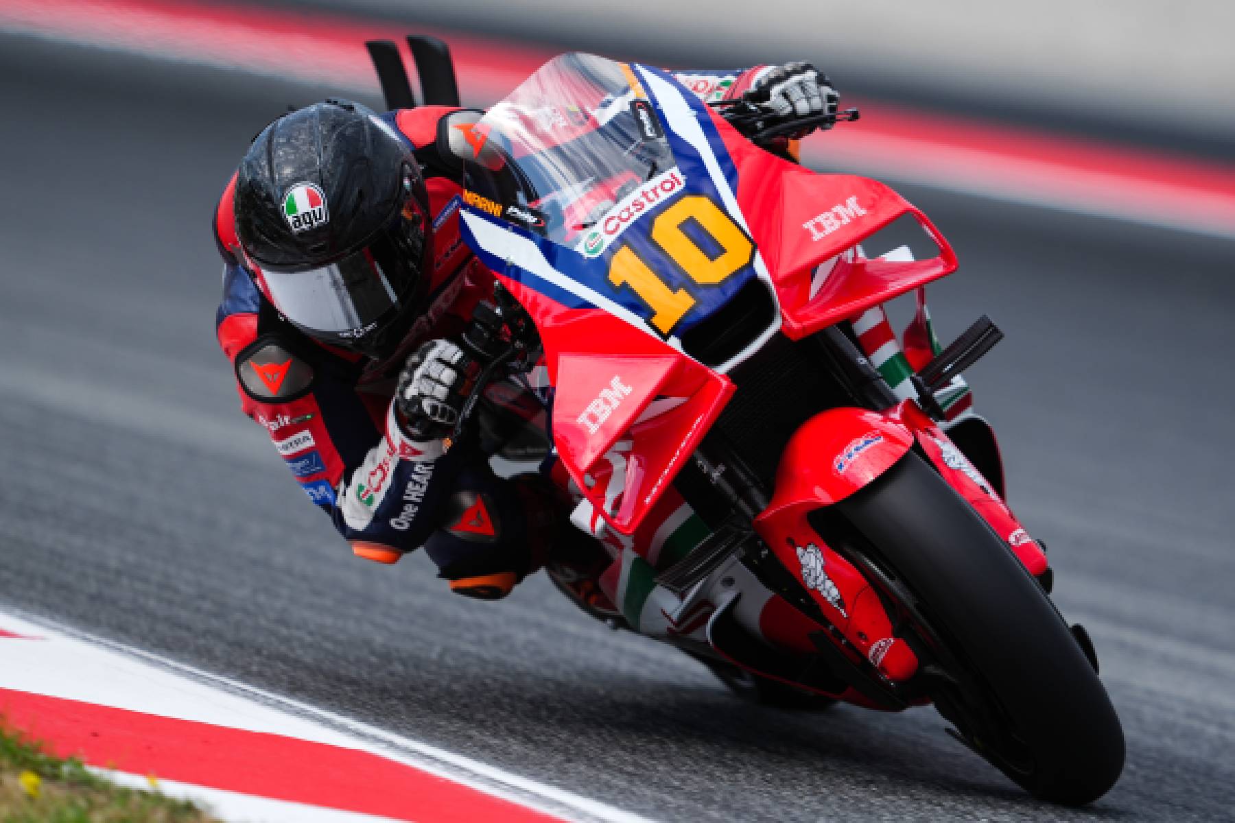 Honda HRC Castrol complete rain hit Barcelona Test