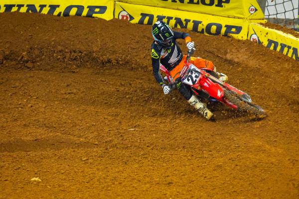 Podium for Lawrence on Difficult Evening for Team Honda at Arlington SX