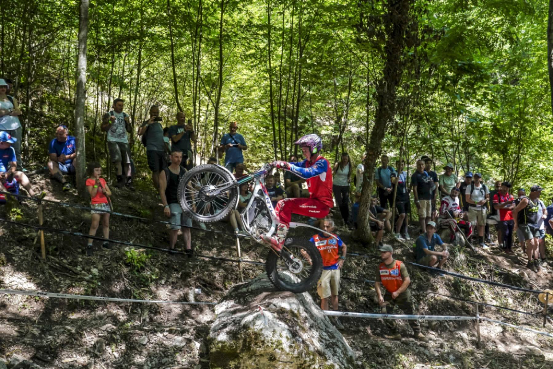 The Honda Montesa battled for a podium and finished fourth in Italy
