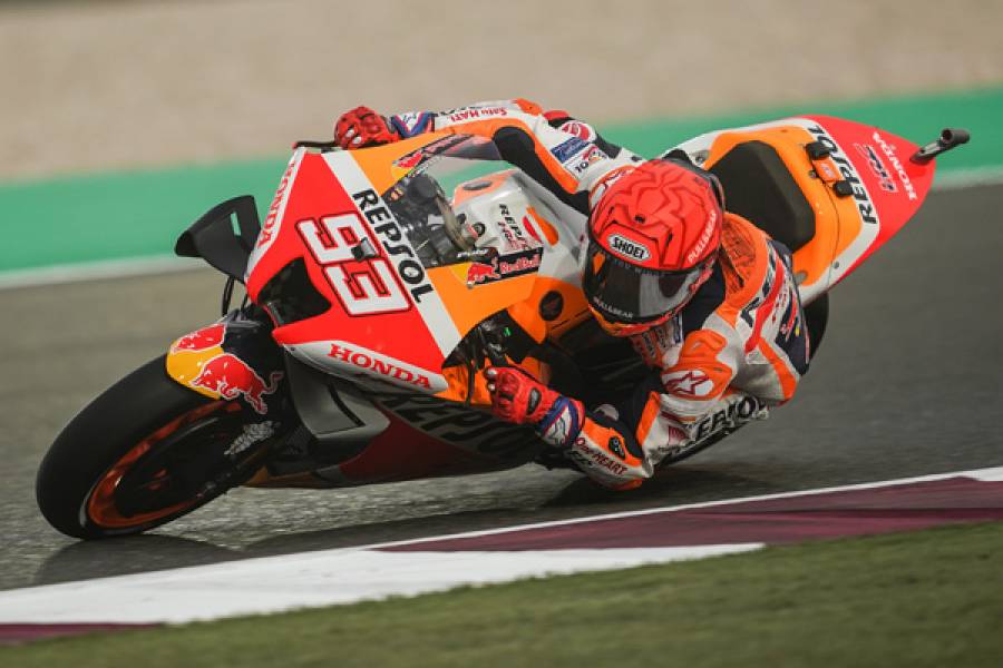 Marquez And New RC213V Start 2022 From Losail Front Row