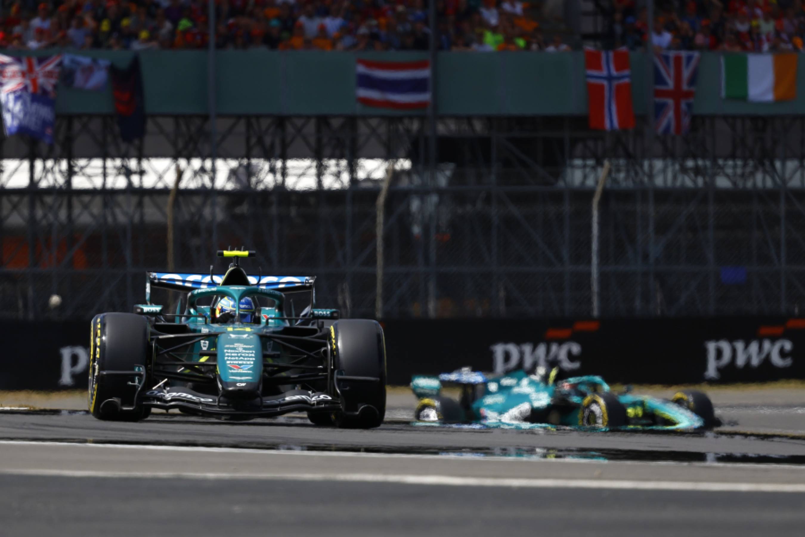 Alonso P18, Stroll P19 in the British Grand Prix