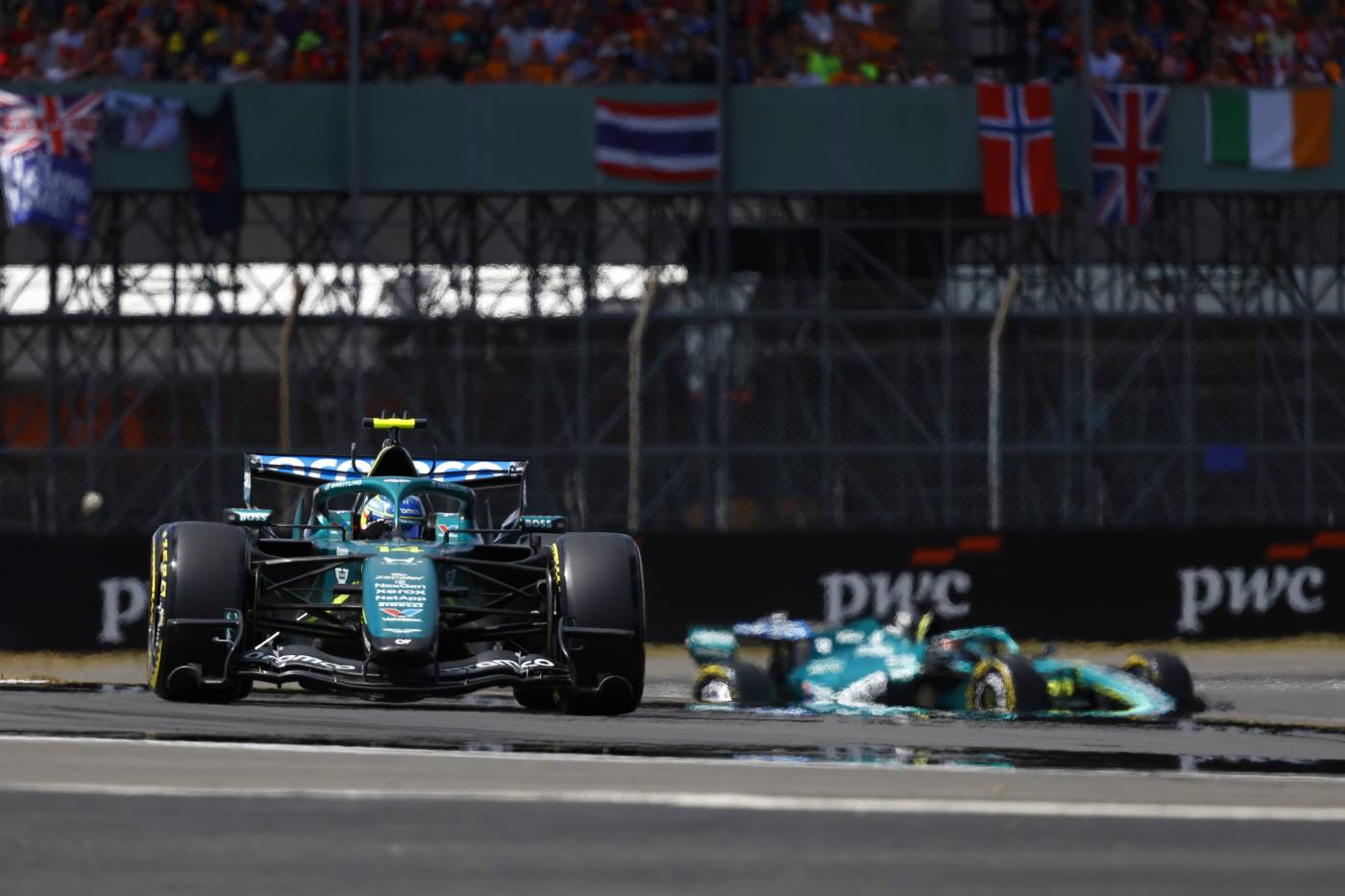 Alonso P18, Stroll P19 in the British Grand Prix