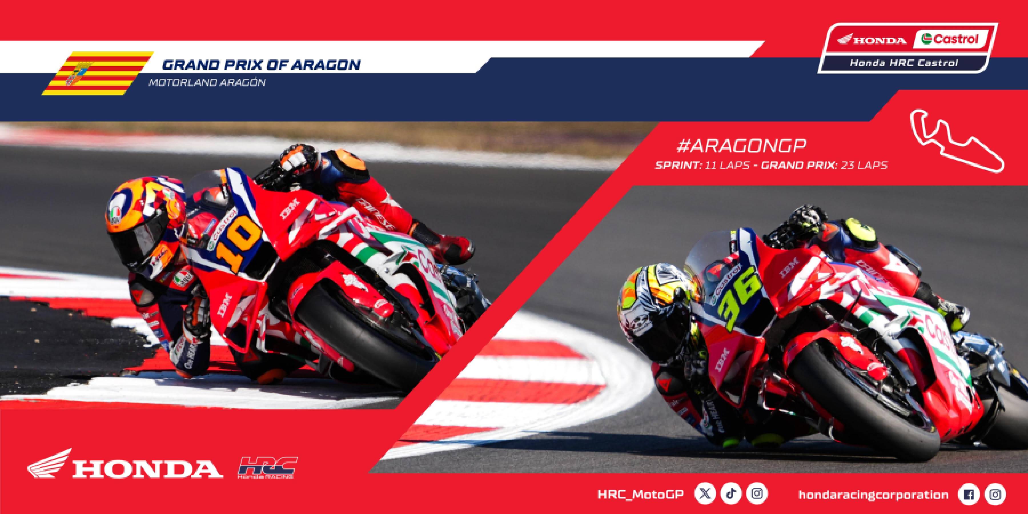 Honda HRC Castrol anticipating close-fought Aragon GP