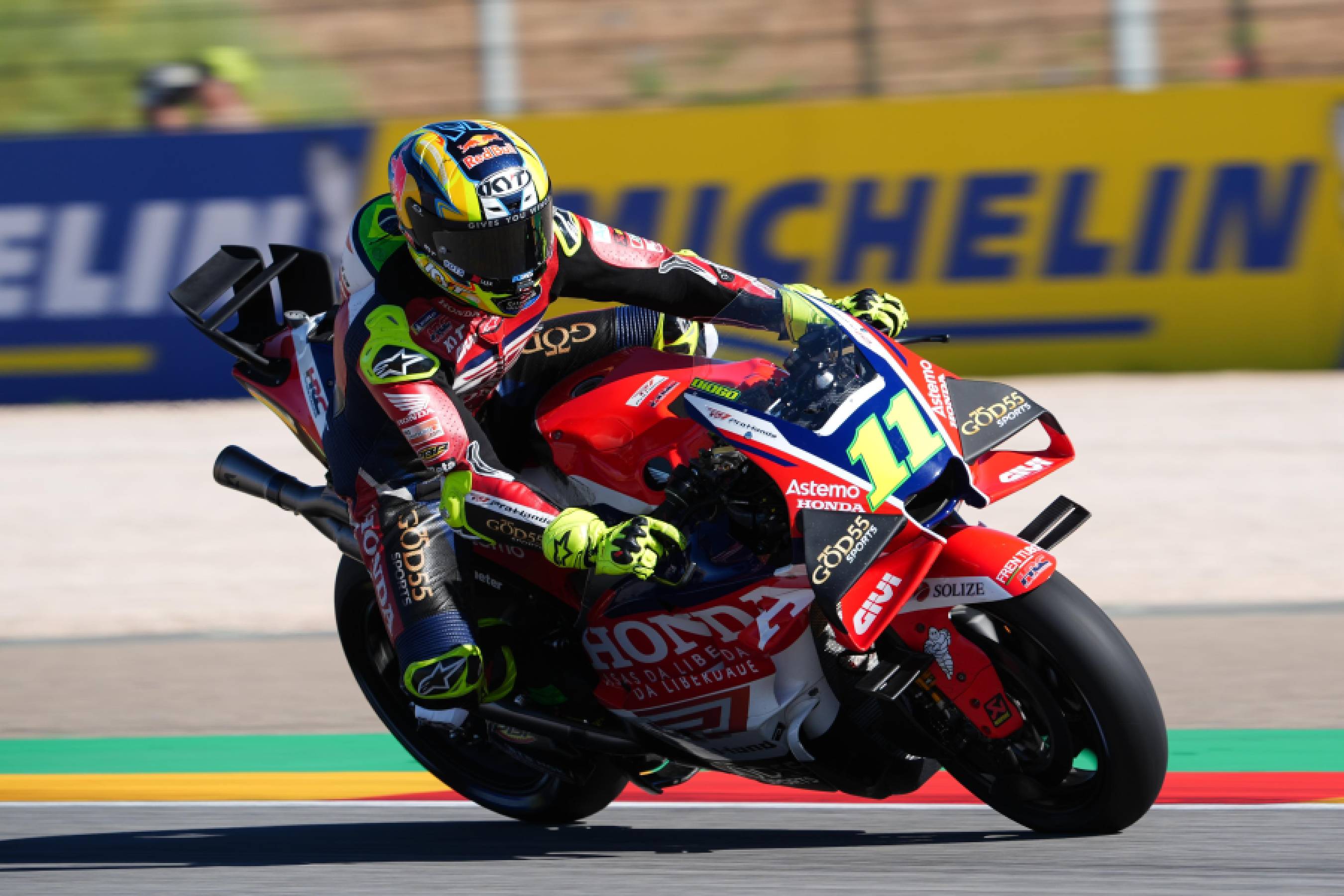 Diogo Moreira finishes seventh on Saturday at Aragon