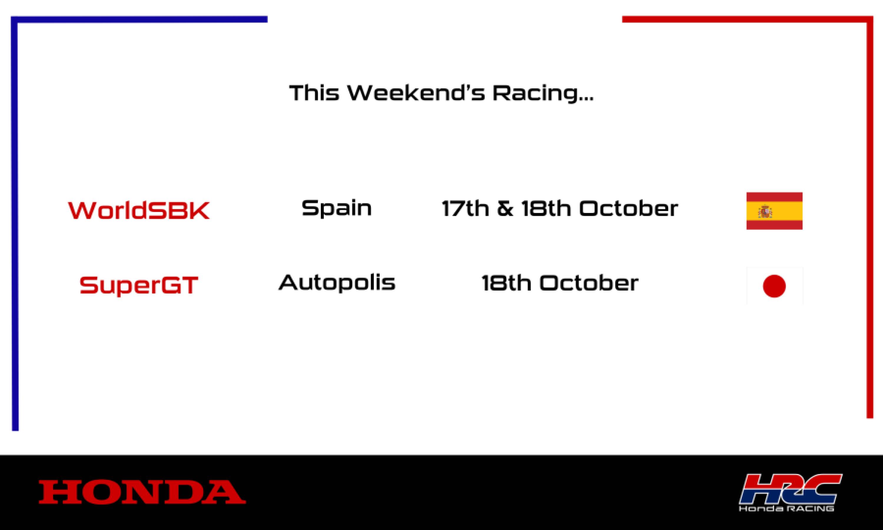 This weekend's racing