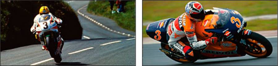 Joey Dunlop TTF1 1985年 Honda VFR750 / Alex Criville 500cc オランダTT 1999年 Honda NSR500