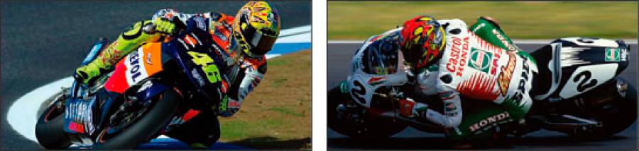 Valentino Rossi MotoGP イギリスGP 2002 Honda RC211V / Colim Edwards スーパーバイク オーストラリア 2000 Honda VTR1000
