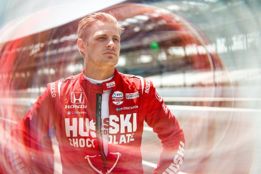 Marcus Ericsson is challenging for his first victory at the fourth INDY500