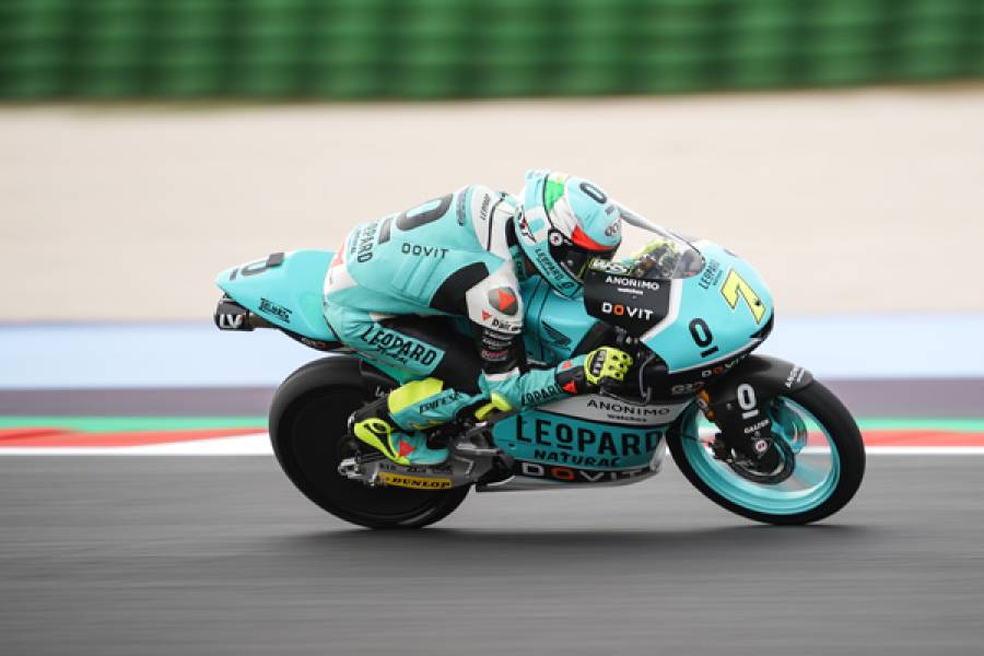 Foggia on third row as rain clouds gather at Misano