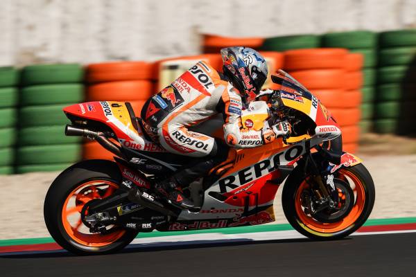 Marc Marquez rides the RC213V again