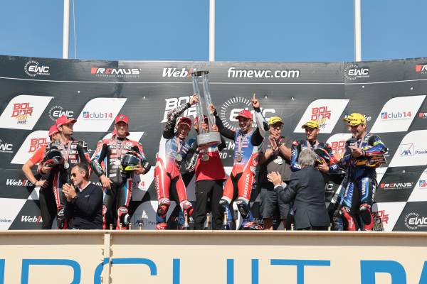 NEWS RELEASE: F.C.C. TSR Honda France Fights Back to Win Second FIM Endurance World Championship Title