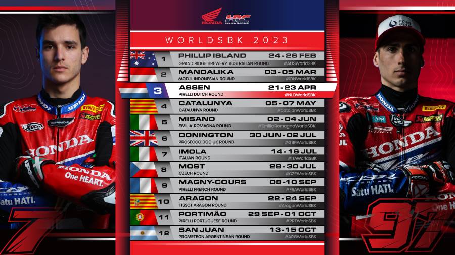 Team HRC、伝統のアッセンでのWSBK第3戦に向けて始動