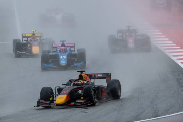 As conditions change from wet to dry. Ayumu Iwasa, starting from 6th finishes in 8th