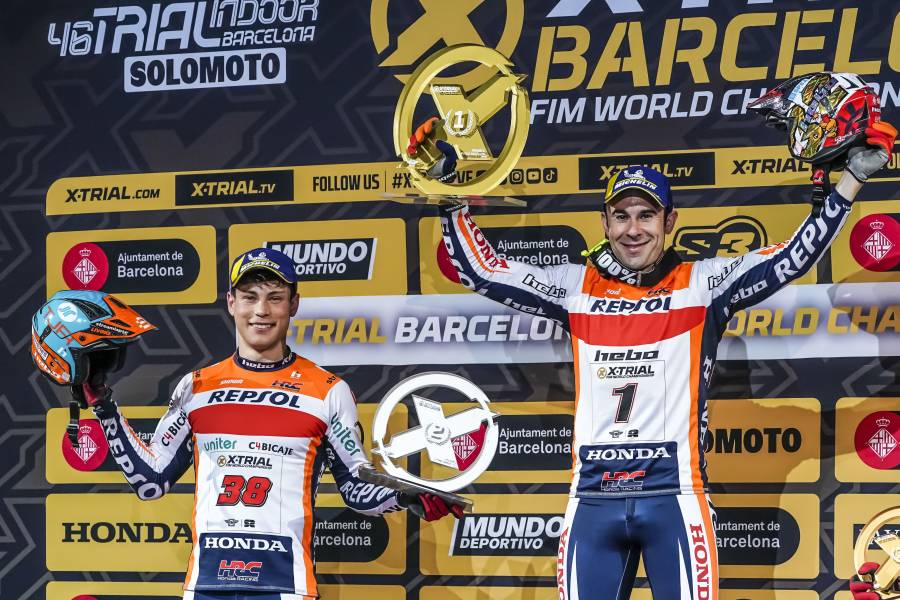 Gabrielle Marcelli and Toni Bou at X-Trial Barcelona