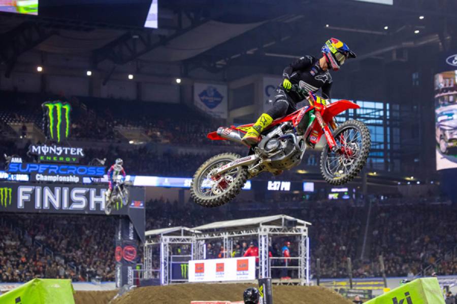 At Detroit SX, Jett Lawrence Becomes First Two-Time Winner of ’24