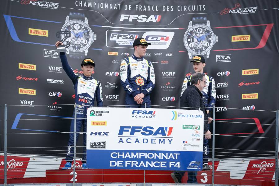 加藤がフランスF4選手権デビュー戦でダブル表彰台を獲得