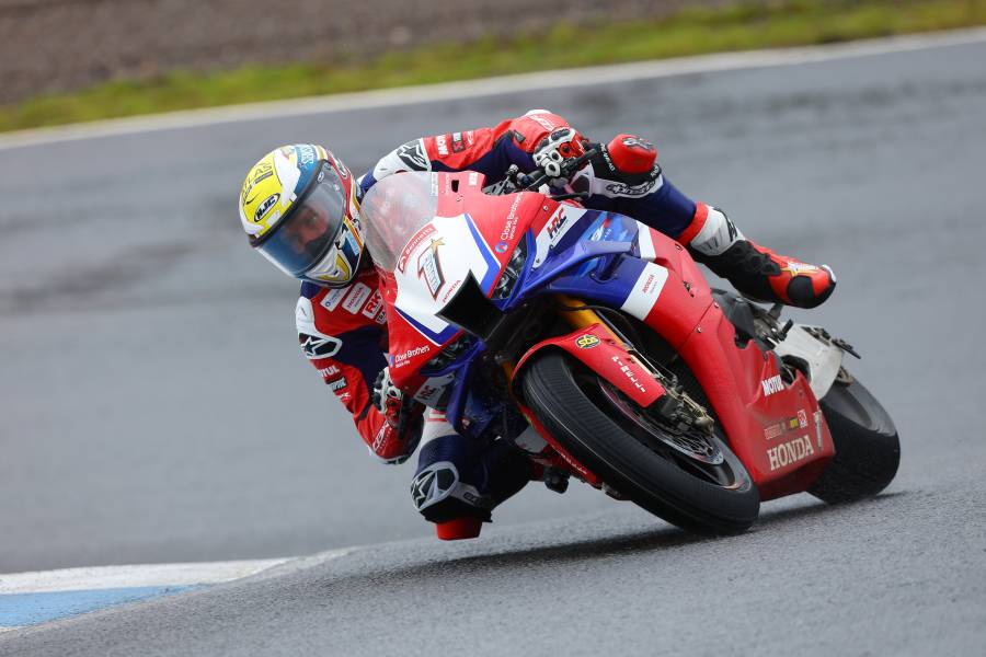 Honda's Tommy Bridewell leads the British Superbike Championship